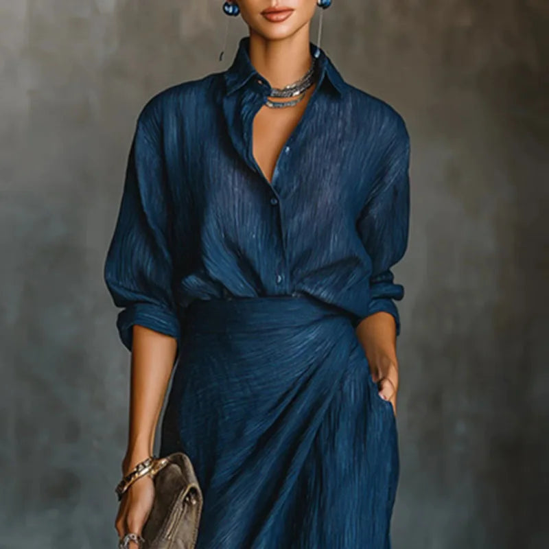 Ismeria | Pleated Maxi Ensemble - Maison Léa & Lou