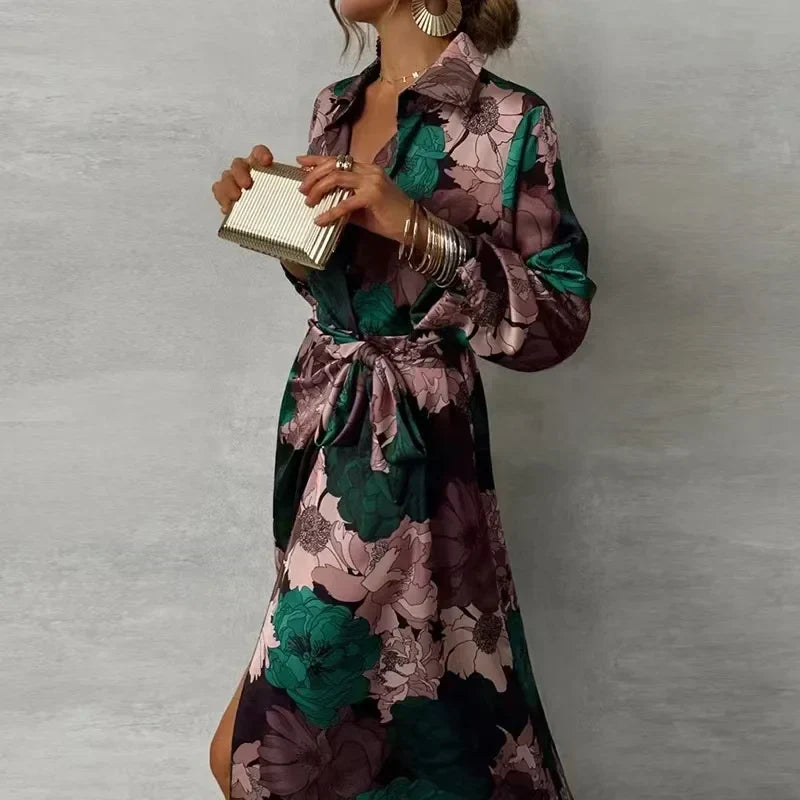 Lily | Belted Maxi Dress - Maison Léa & Lou