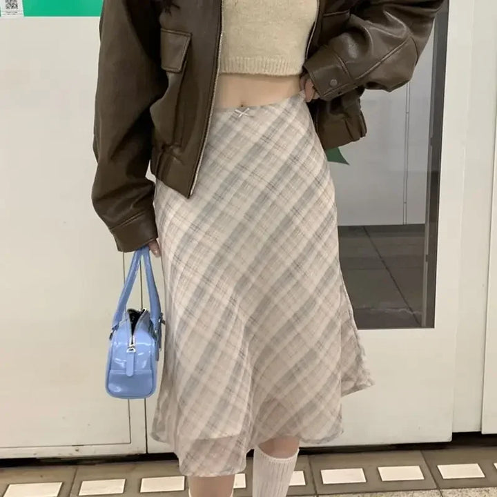 MORIAH™ – Classic Plaid Midi Skirt