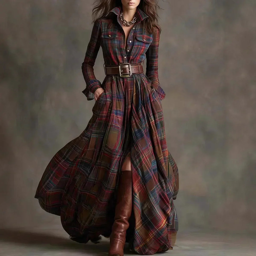 Bryanna - Sophisticated Maxi Dress - Maison Léa &amp; Lou