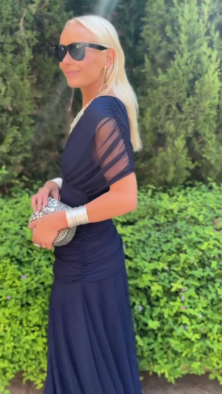 Avery - Elegant Blue Dress - Maison Léa &amp; Lou