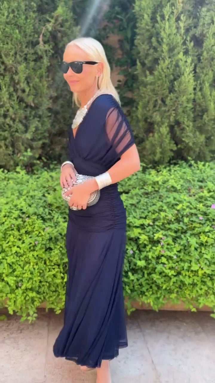 Avery - Elegant Blue Dress - Maison Léa &amp; Lou