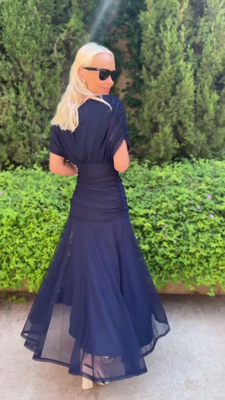Avery - Elegant Blue Dress - Maison Léa &amp; Lou