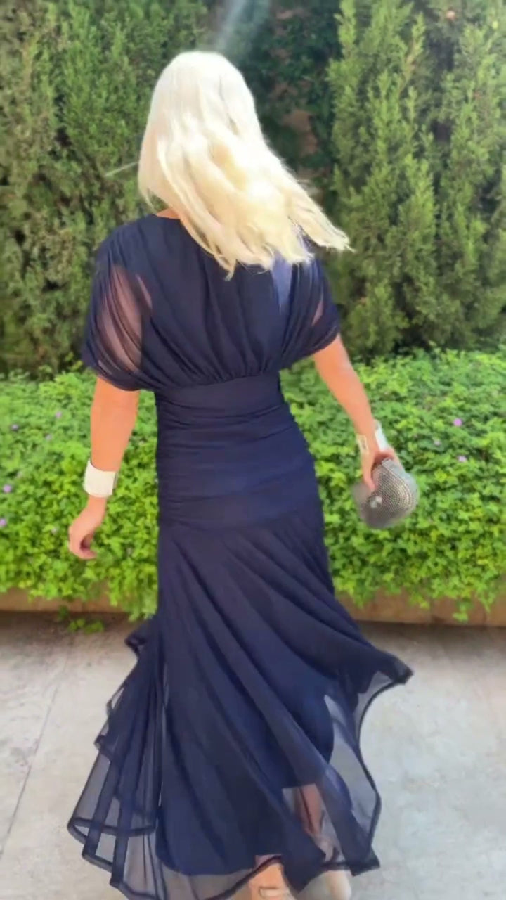 Avery - Elegant Blue Dress - Maison Léa &amp; Lou