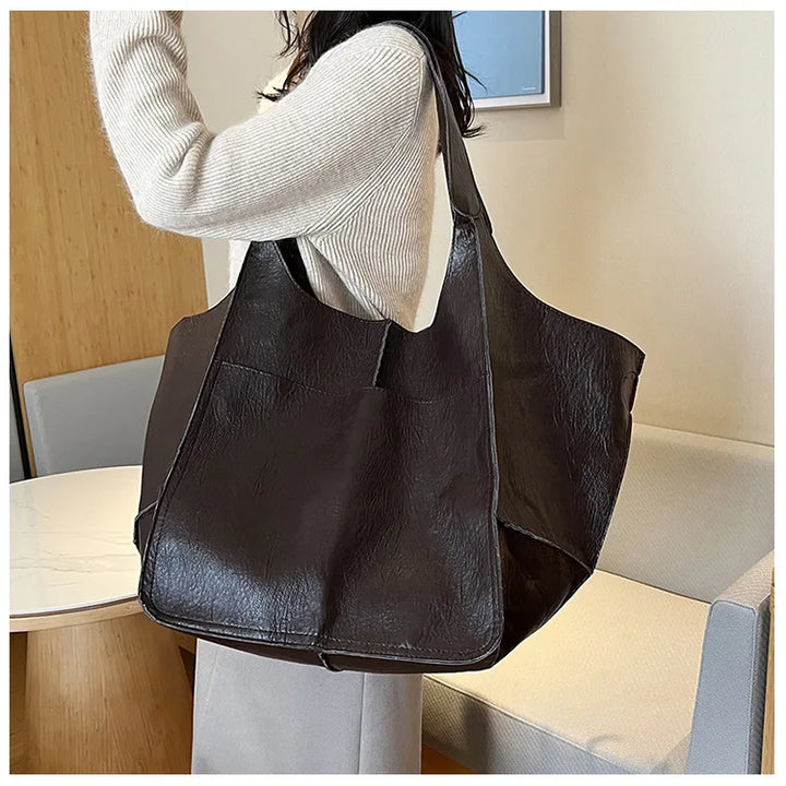 Ruth - Timeless Allure Leather Tote Bag - Maison Léa &amp; Lou