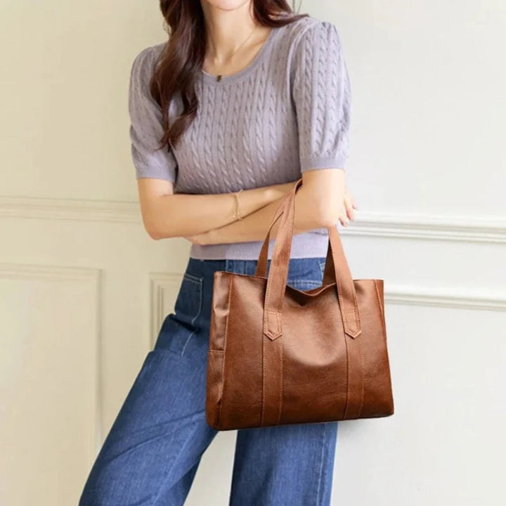 Susan - Minimalist Luxury Leather Shoulder Bag - Maison Léa &amp; Lou