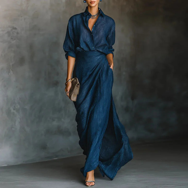Ismeria | Pleated Maxi Ensemble - Maison Léa &amp; Lou