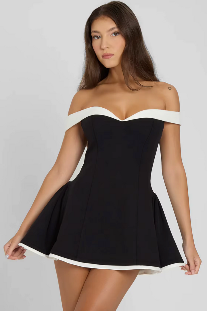 Gianna | Elegant Off-Shoulder Dress - Maison Léa &amp; Lou