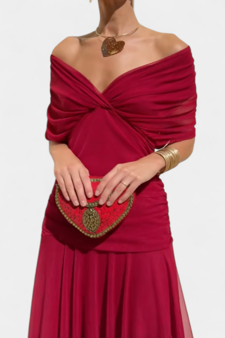 Freya - Flowing Floral V Neck Dress - Maison Léa &amp; Lou