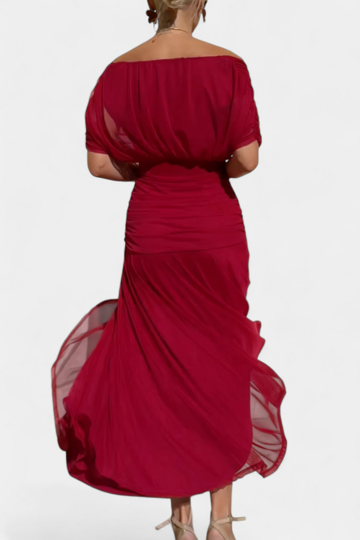 Freya - Flowing Floral V Neck Dress - Maison Léa &amp; Lou