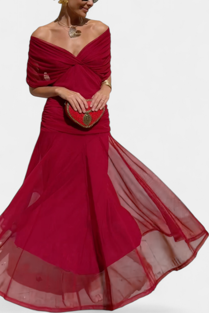 Freya - Flowing Floral V Neck Dress - Maison Léa &amp; Lou