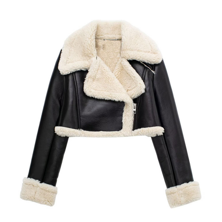 Liv | Cropped Shearling coat - Maison Léa &amp; Lou