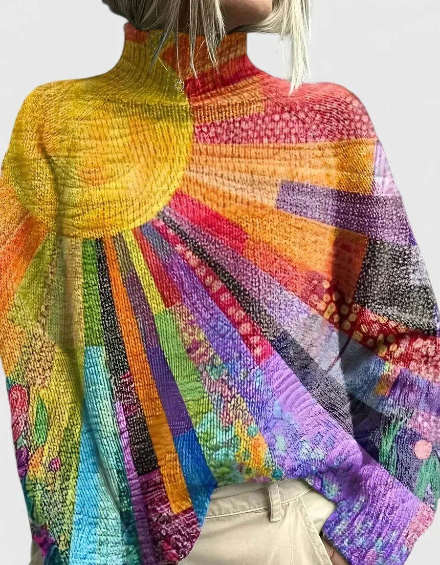 Clara | Artful Roll-Neck Sweater - Maison Léa &amp; Lou