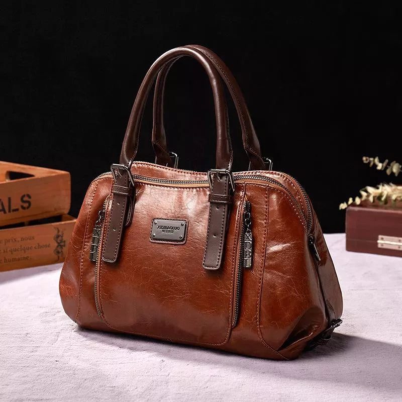 Katherine - Luxe Statement Leather Handbag - Maison Léa &amp; Lou
