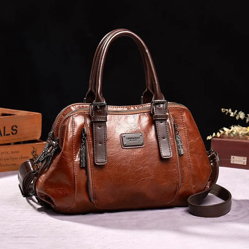 Katherine - Luxe Statement Leather Handbag - Maison Léa &amp; Lou