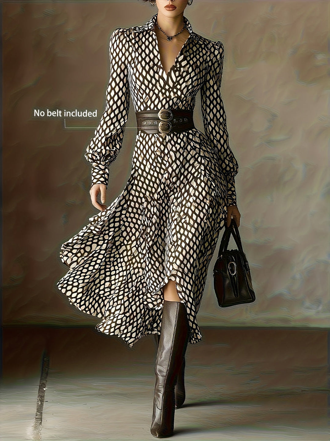 Zara lizzy | Vintage Rhombus Print Dress - Maison Léa &amp; Lou