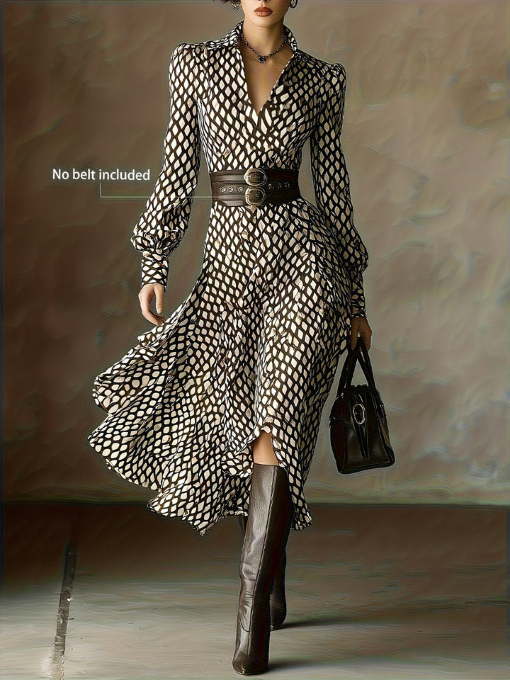 Zara lizzy | Vintage Rhombus Print Dress - Maison Léa &amp; Lou
