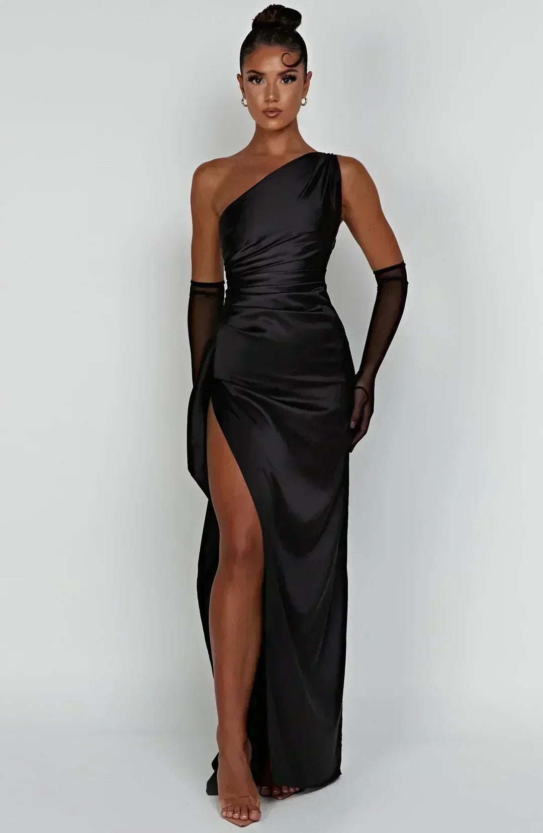 Araluen | Drape Satin Evening Gown - Maison Léa &amp; Lou