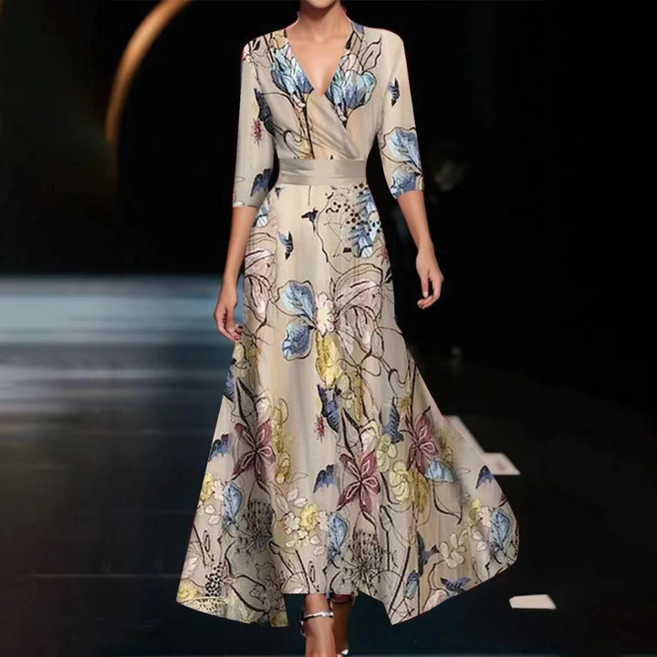 Vivian | Stylish Elegant Print Dress - Maison Léa &amp; Lou
