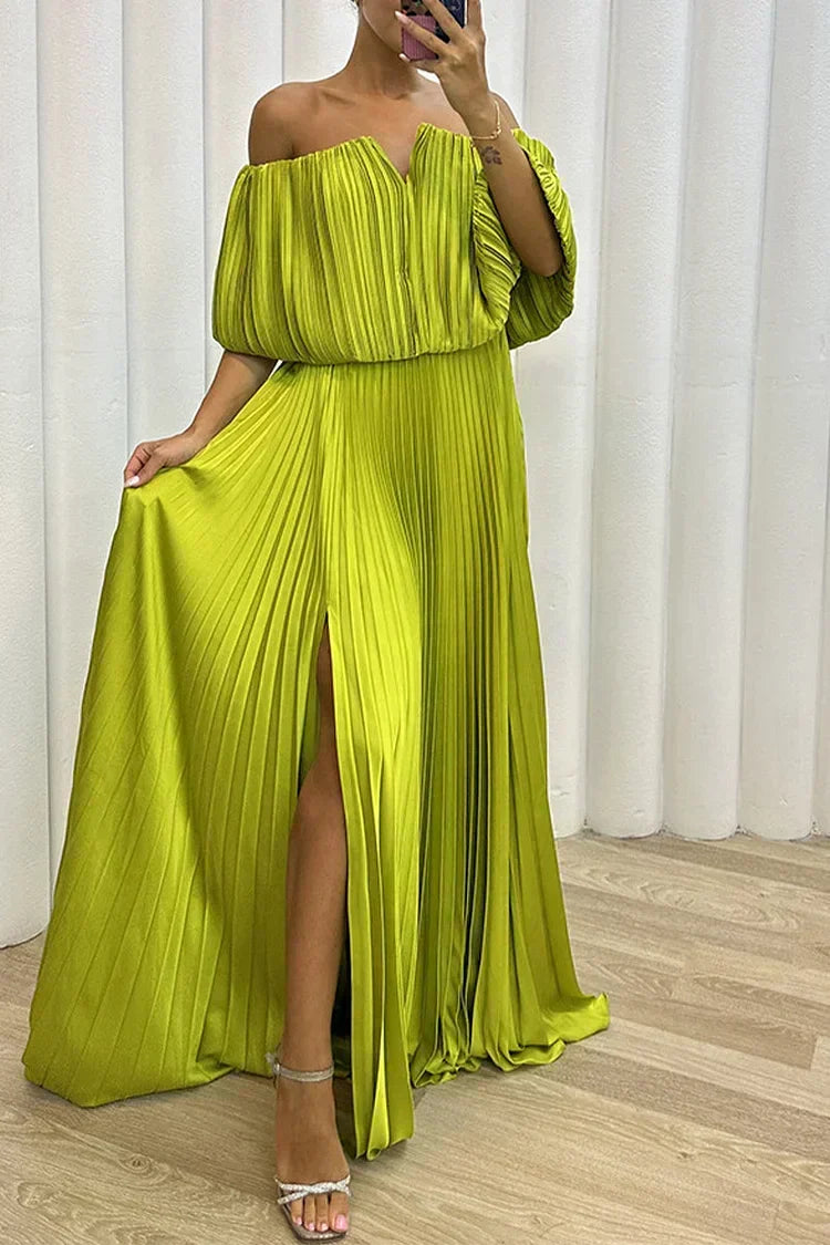 Arabella | Elegant Pleated Maxi Dress - Maison Léa & Lou