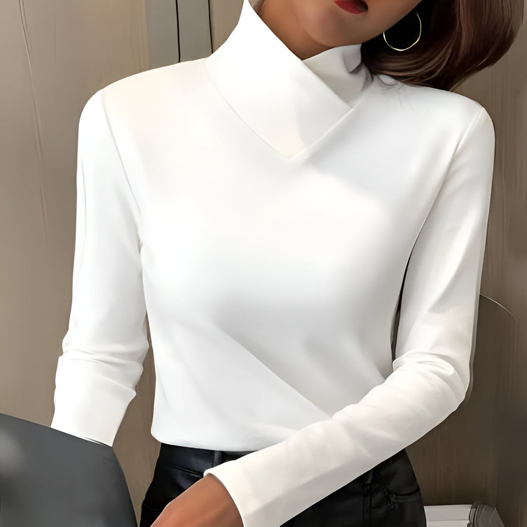 Corinna | Elegant High-Neck Top - Maison Léa & Lou
