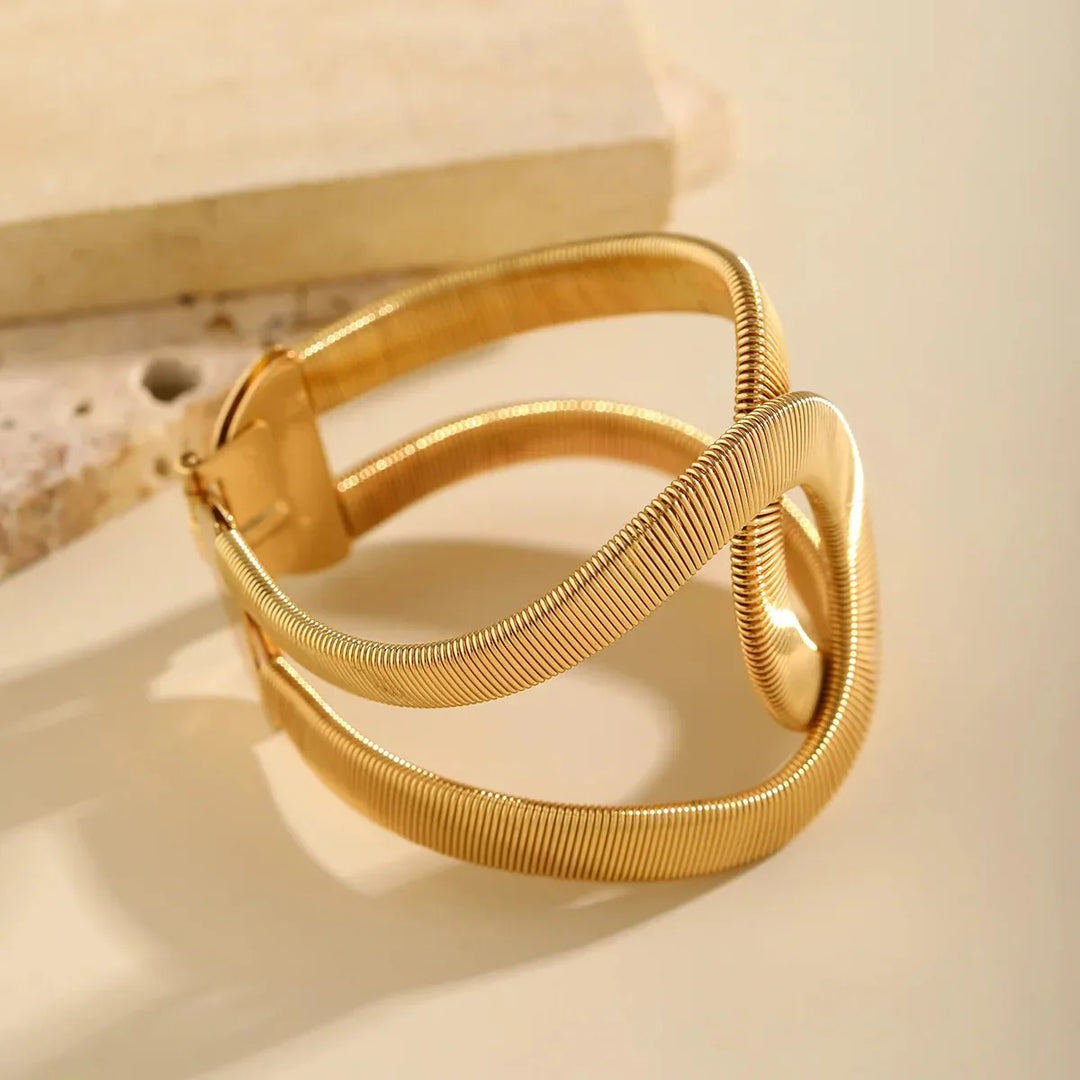 Bracciale a Cuffia Spirale Chunky - Maison Léa &amp; Lou