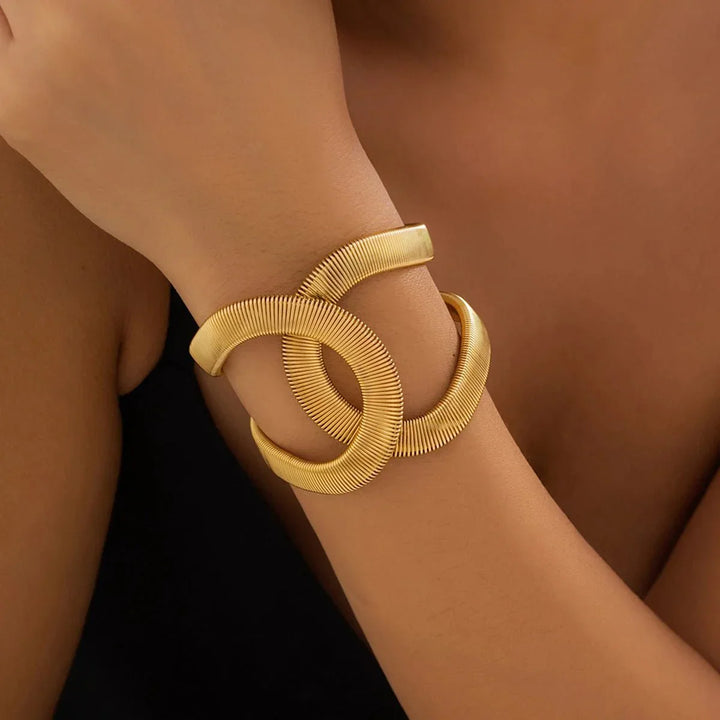 Bracciale a Cuffia Spirale Chunky - Maison Léa &amp; Lou