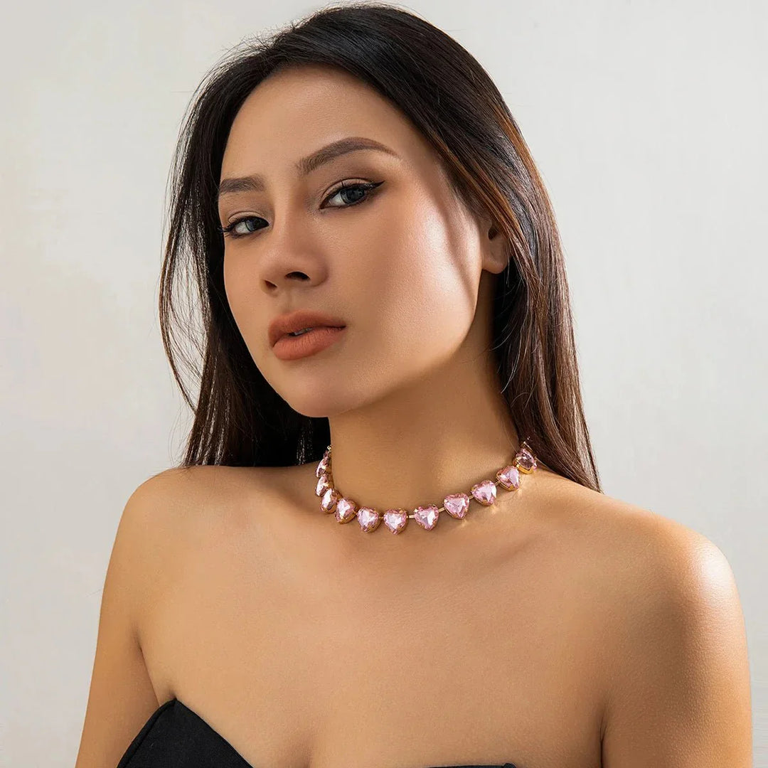 Collana Choker Cuore di Cristallo - Maison Léa &amp; Lou