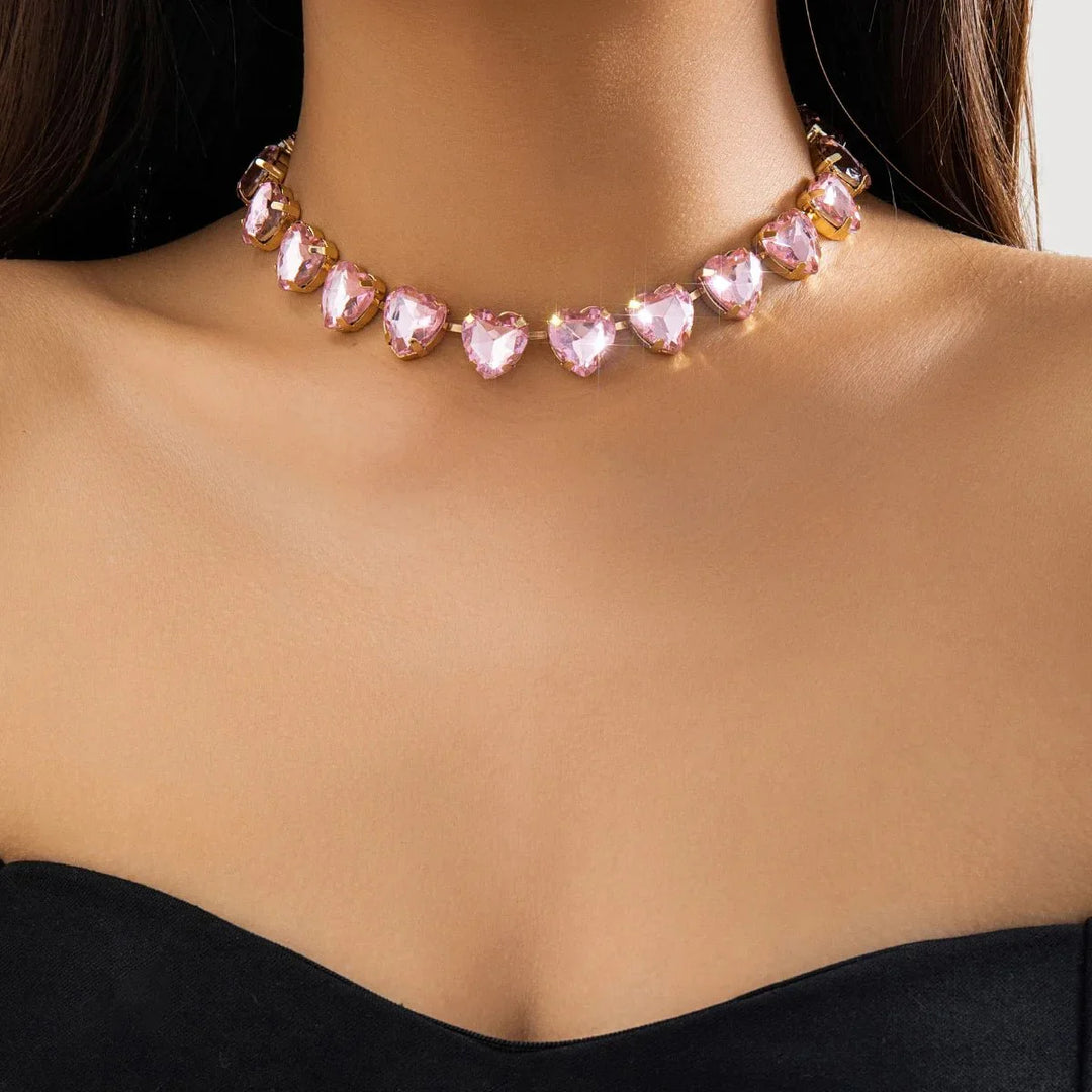 Collana Choker Cuore di Cristallo - Maison Léa &amp; Lou