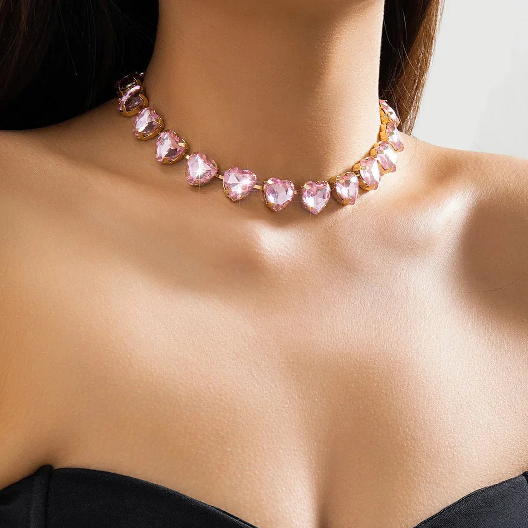 Collana Choker Cuore di Cristallo - Maison Léa &amp; Lou