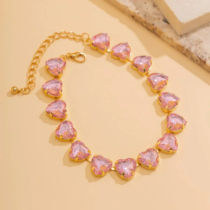 Collana Choker Cuore di Cristallo - Maison Léa &amp; Lou