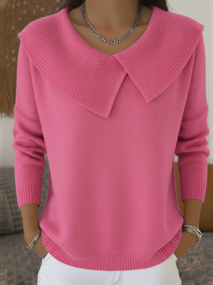 Leontine | Draped Collar Knit Jumper - Maison Léa &amp; Lou
