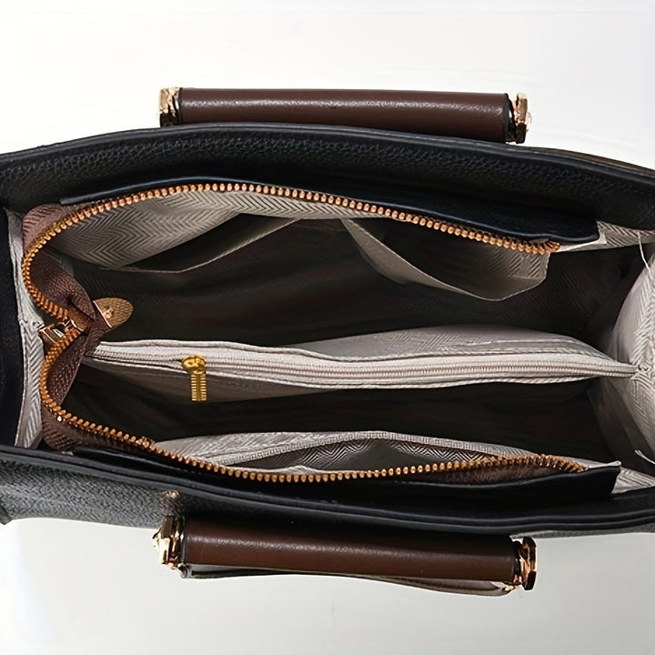 Luna - Elegant 3-Piece Leather Bag Set - Maison Léa &amp; Lou