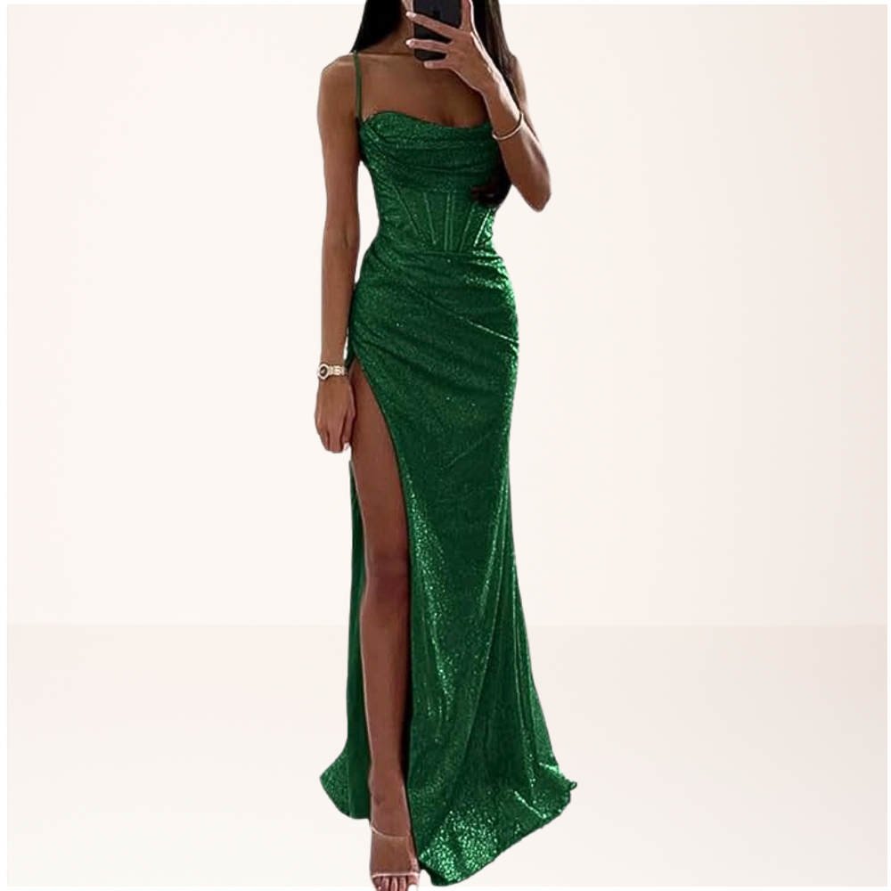 Harryte | Sequin Evening Maxi Dress - Maison Léa & Lou