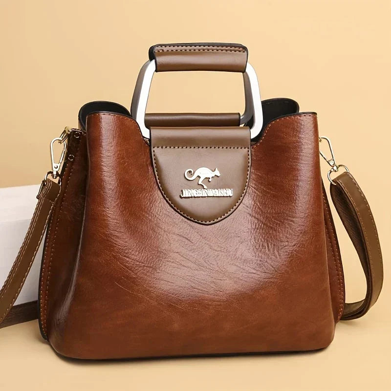 Isabella - Chic Leather Bucket Bag - Maison Léa & Lou