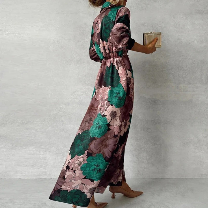 Lily | Belted Maxi Dress - Maison Léa &amp; Lou