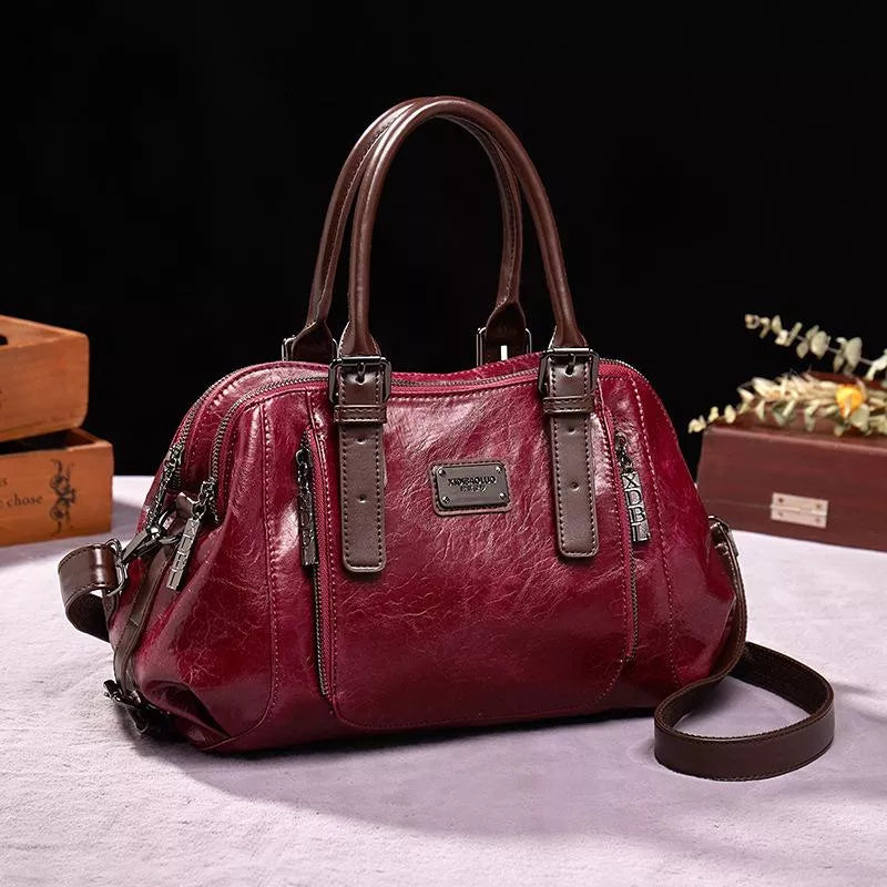 Katherine - Luxe Statement Leather Handbag - Maison Léa &amp; Lou