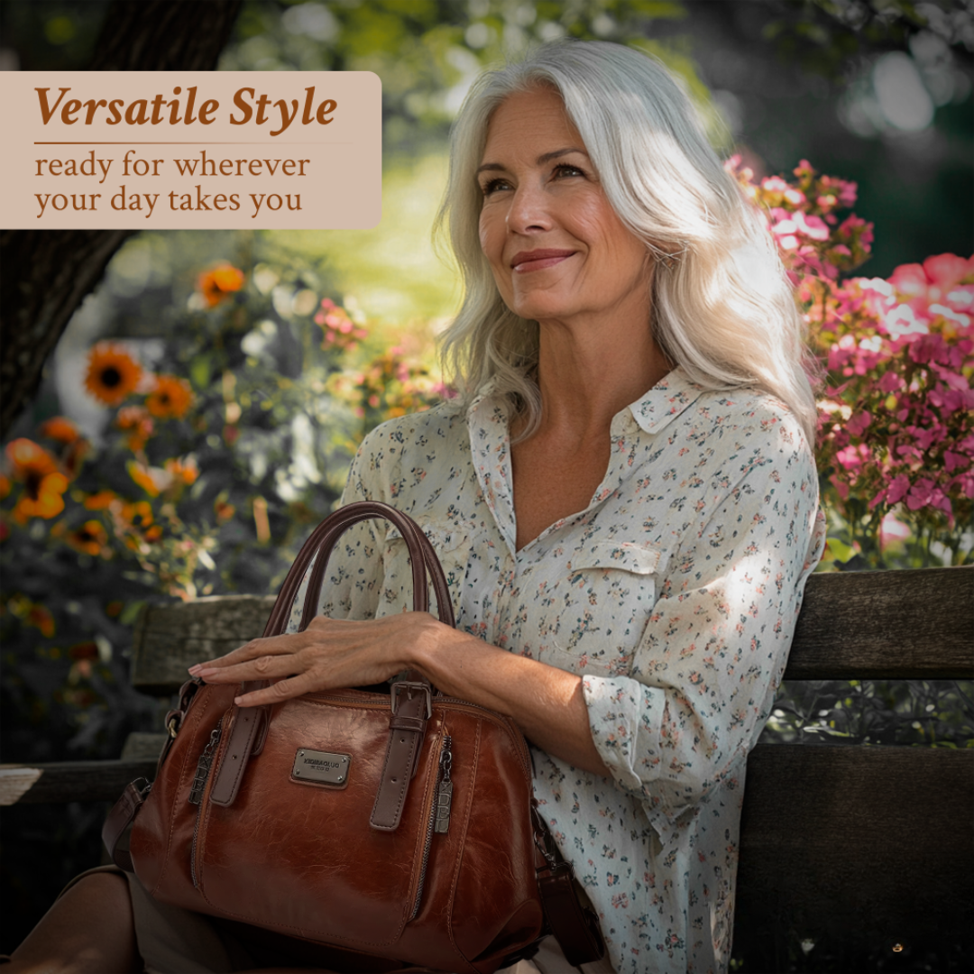 Katherine - Luxe Statement Leather Handbag - Maison Léa &amp; Lou