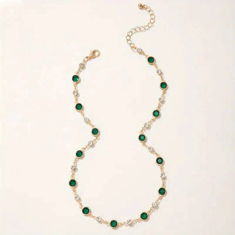 Collana Choker con Smeraldi e Diamanti - Maison Léa &amp; Lou