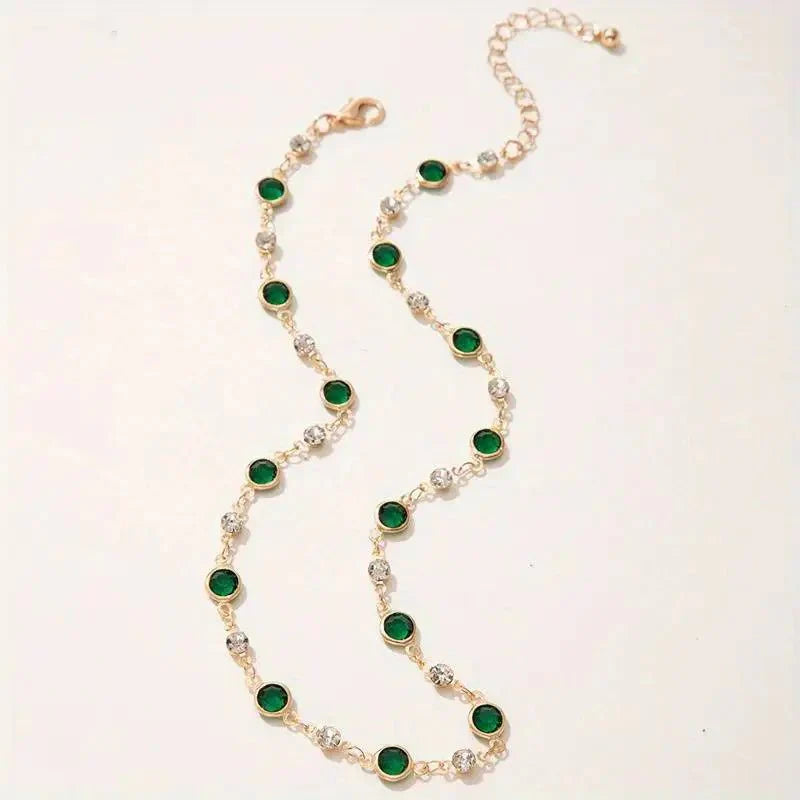 Collana Choker con Smeraldi e Diamanti - Maison Léa &amp; Lou