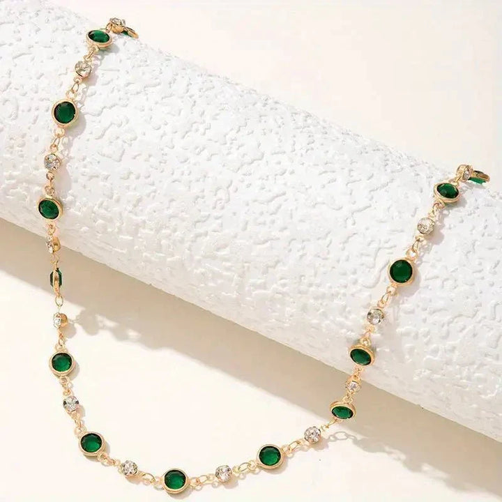 Collana Choker con Smeraldi e Diamanti - Maison Léa &amp; Lou