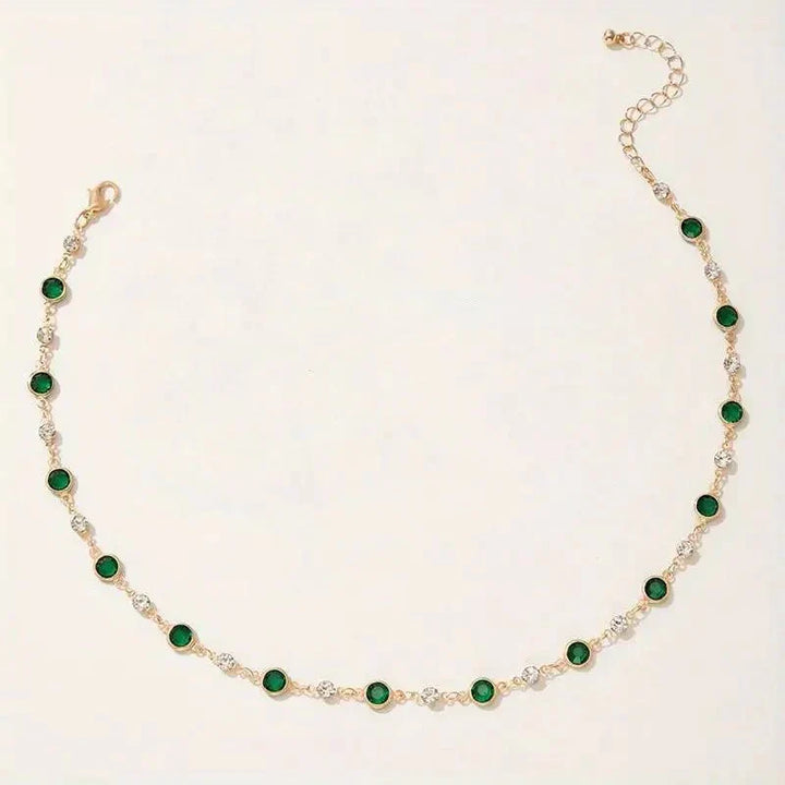 Collana Choker con Smeraldi e Diamanti - Maison Léa &amp; Lou