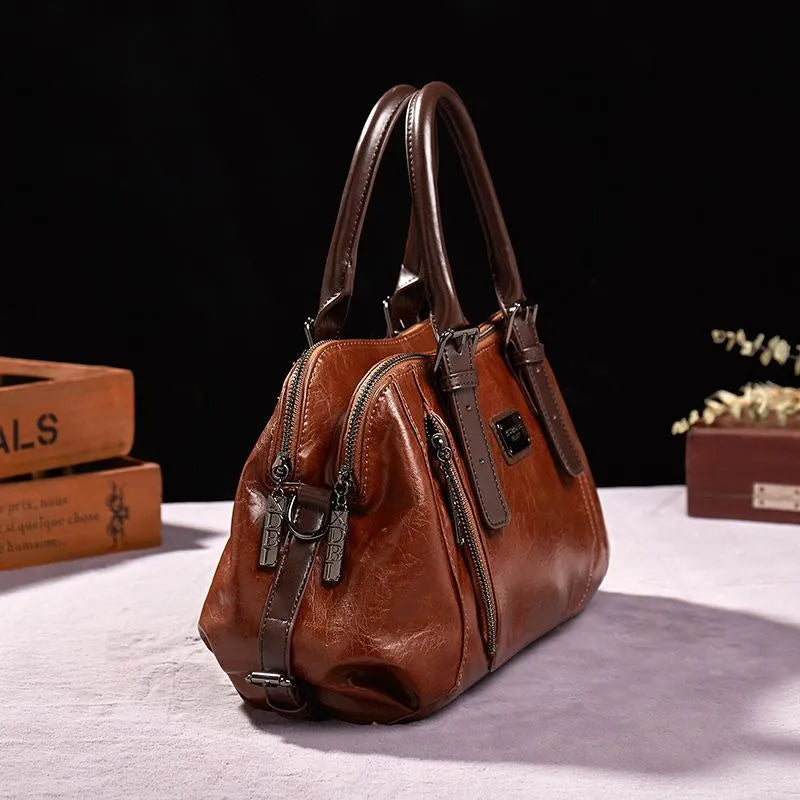 Katherine - Luxe Statement Leather Handbag - Maison Léa &amp; Lou