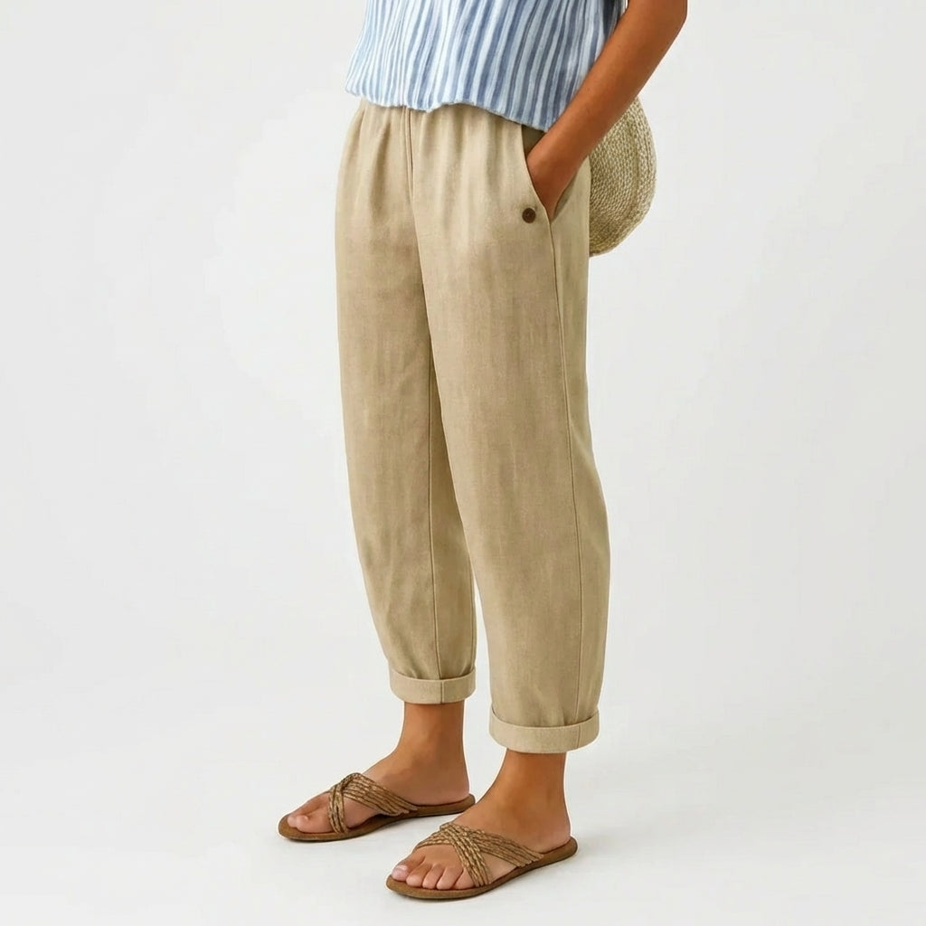 Romina™ Timeless Linen-look Trousers - Maison Léa &amp; Lou