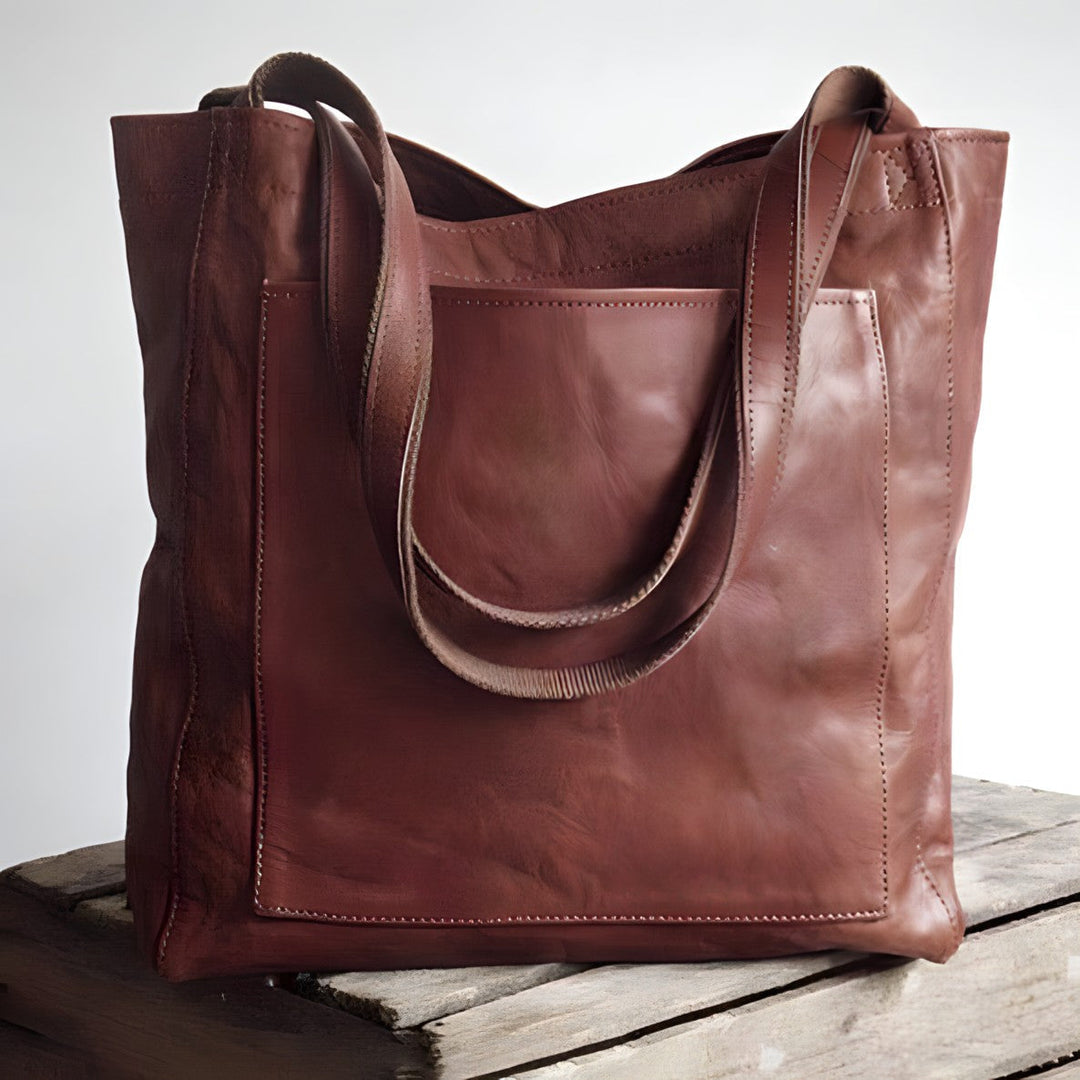 Carol - Modern Chic Leather Tote Bag - Maison Léa &amp; Lou