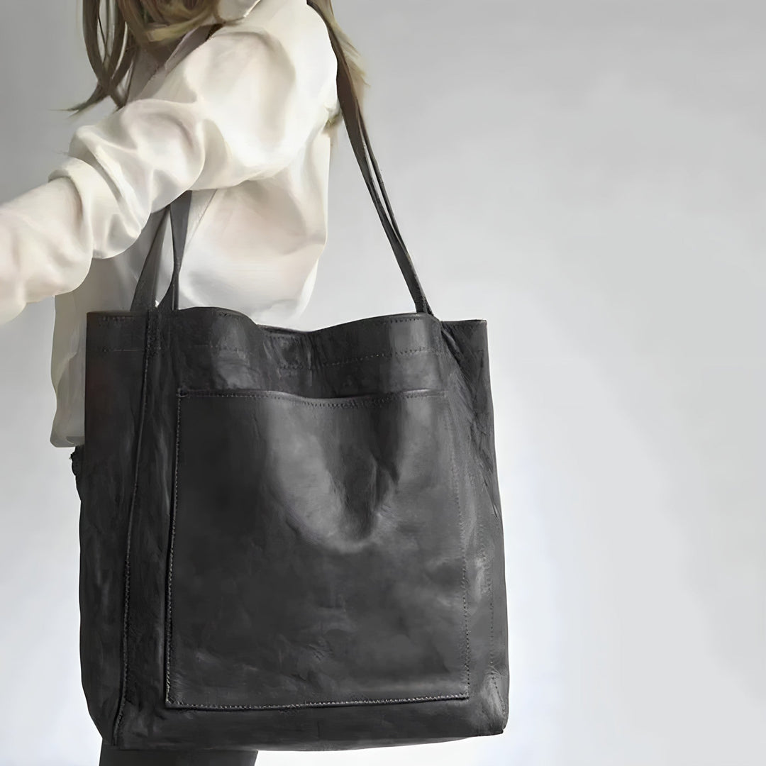 Carol - Modern Chic Leather Tote Bag - Maison Léa &amp; Lou