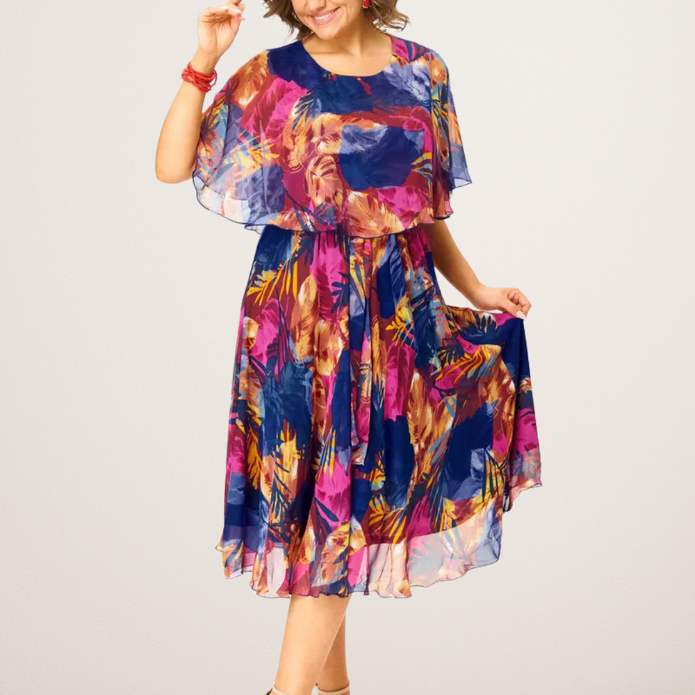 Alice - Elegant Summer Chiffon Dress - Maison Léa & Lou