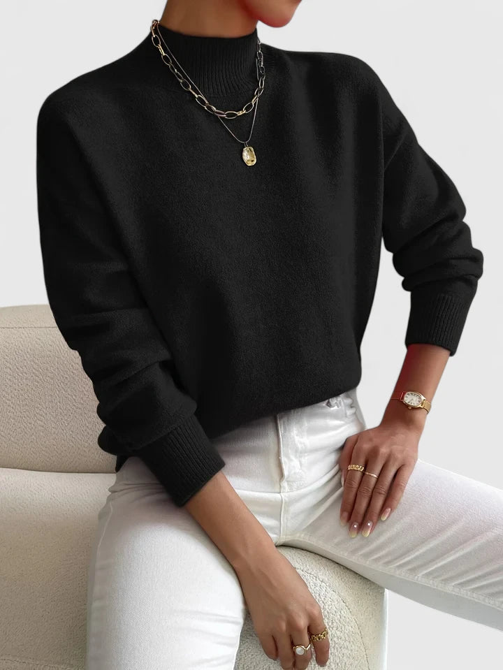 Camilla | Elegant Mock-Neck Sweater - Maison Léa &amp; Lou