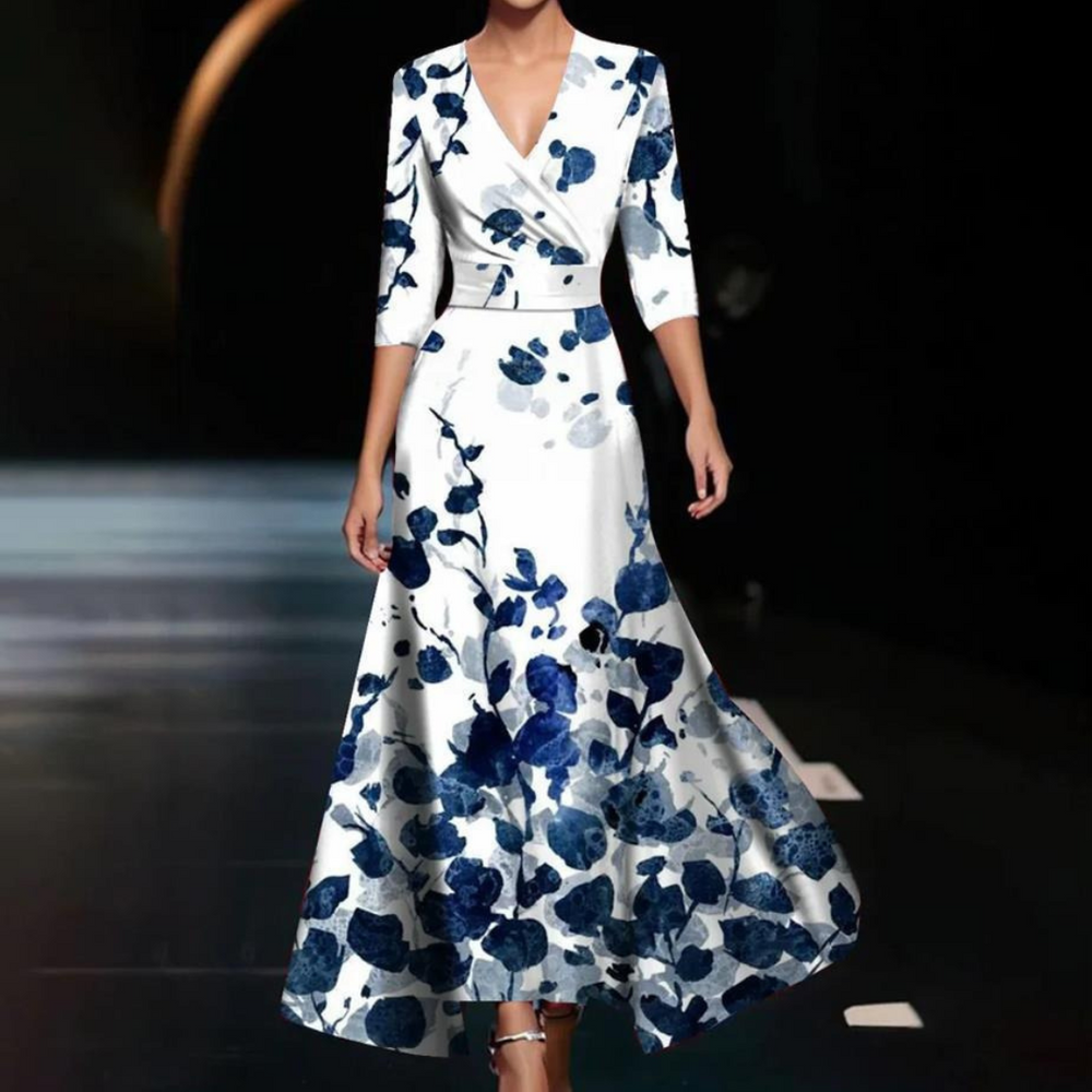 Vivian | Stylish Elegant Print Dress - Maison Léa & Lou