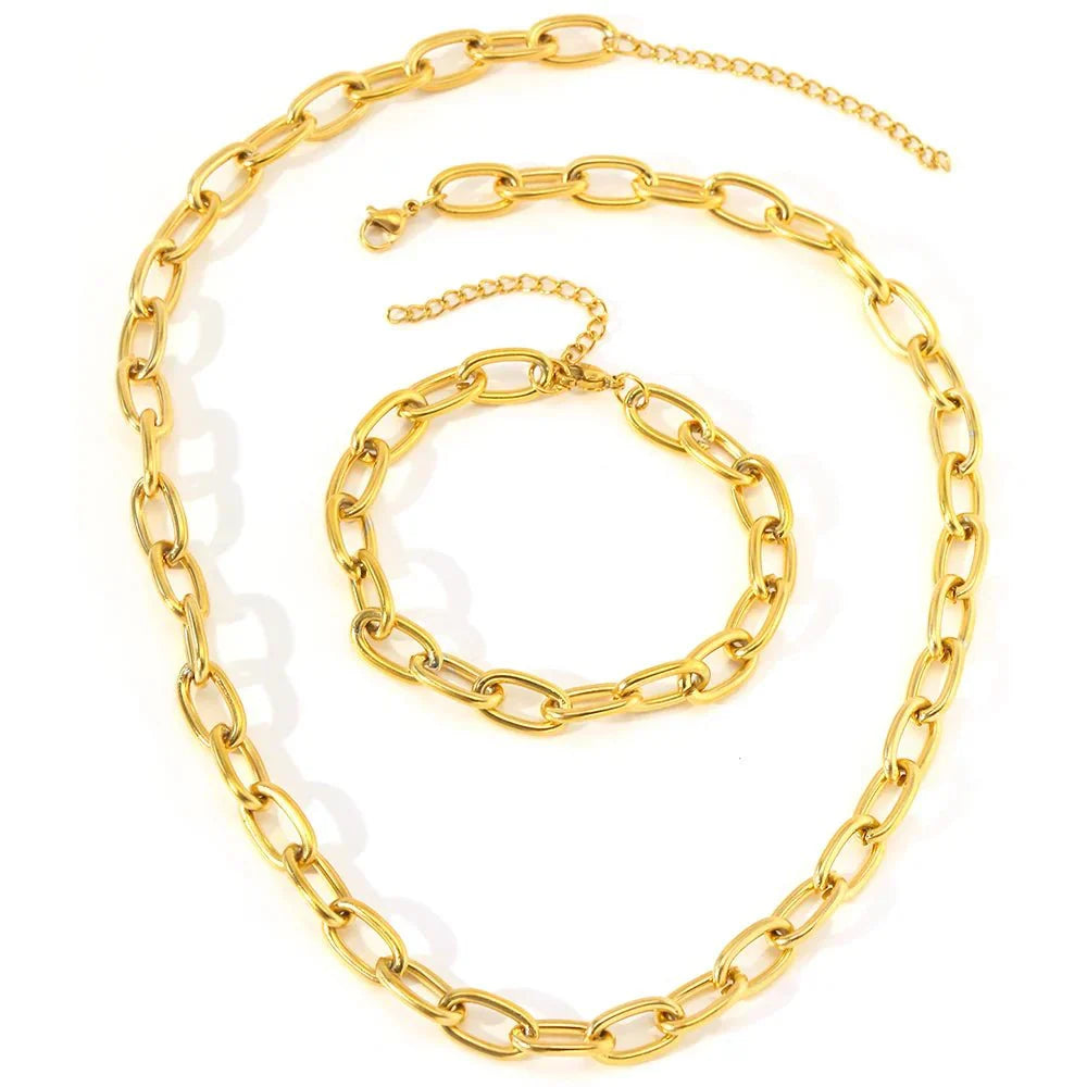 Set Collana e Bracciale a Clip Semplice - Maison Léa &amp; Lou
